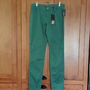 New Buffalo David Bitton Emerald Green Gibson Skinny Jeans 29